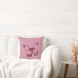 Cojín Decorativo Mariposa Rosa Esperanza Inspiradora