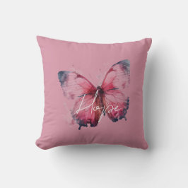 Cojín Decorativo Mariposa Rosa Esperanza Inspiradora