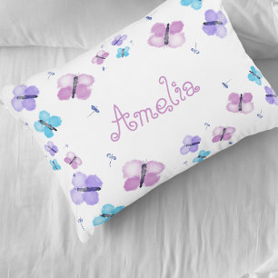 Cojín Decorativo Mariposa rosa personalizada