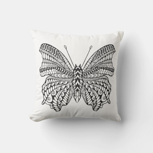 Cojín Decorativo Mariposa tropical inspirada (Anverso)