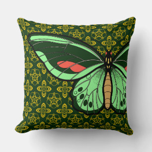Cojín Decorativo Mariposa verde