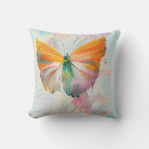 Cojín Decorativo Mariposa Vida silvestre Naturaleza animal acuarela