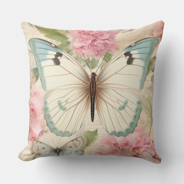 Cojín Decorativo Mariposa vintage (Anverso)