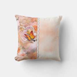 Cojín Decorativo Mariposa y flores