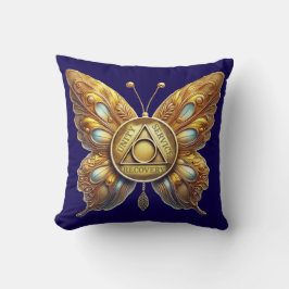 Cojín Decorativo Mariposa y oración de símbolo AA