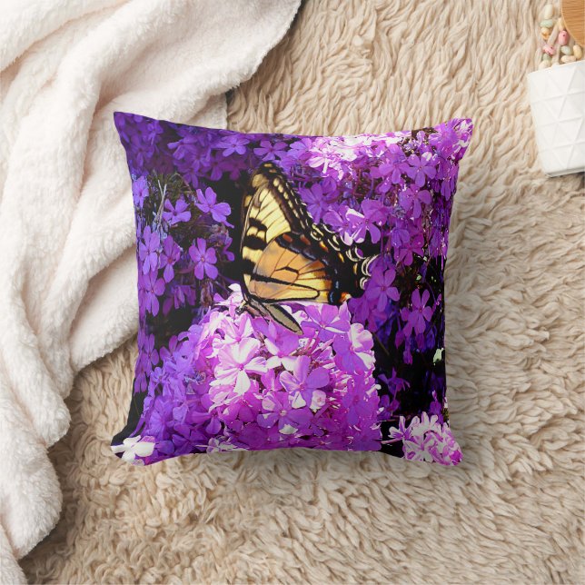 Cojín Decorativo Mariposa y Phlox (Manta)