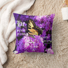 Cojín Decorativo Mariposa y Phlox, eclesiastes 3:11