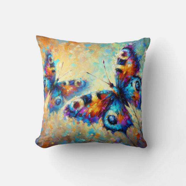 Cojín Decorativo Mariposas (Anverso)