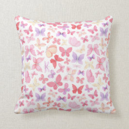 Cojín Decorativo Mariposas Amarillas Purpura Rosadas
