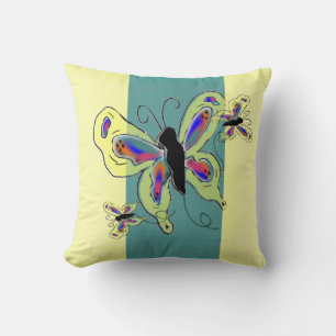 Cojín Decorativo Mariposas de Dos Tonos