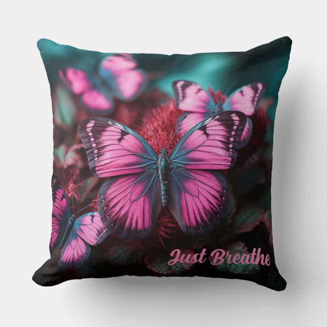 Cojín Decorativo Mariposas de fantasía (Anverso)