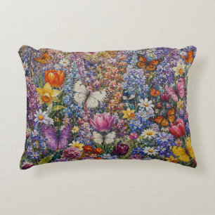 Cojín Decorativo Mariposas del Paraíso – Una Flor Silvestre Colorid