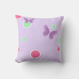Cojín Decorativo mariposas dulces y lunares