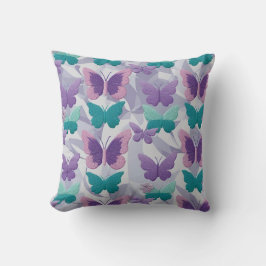 Cojín Decorativo Mariposas Elegante Estilo Tela Patrón