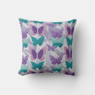 Cojín Decorativo Mariposas Elegante Estilo Tela Patrón