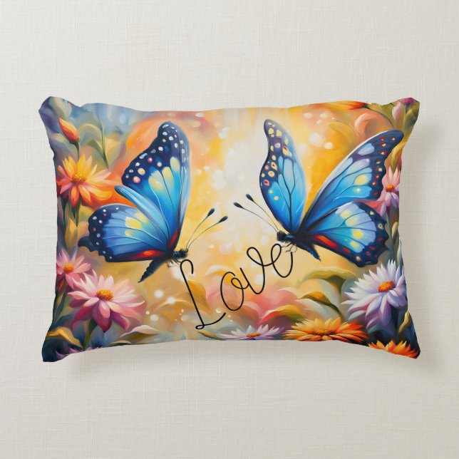 Cojín Decorativo mariposas enamoradas (Anverso)