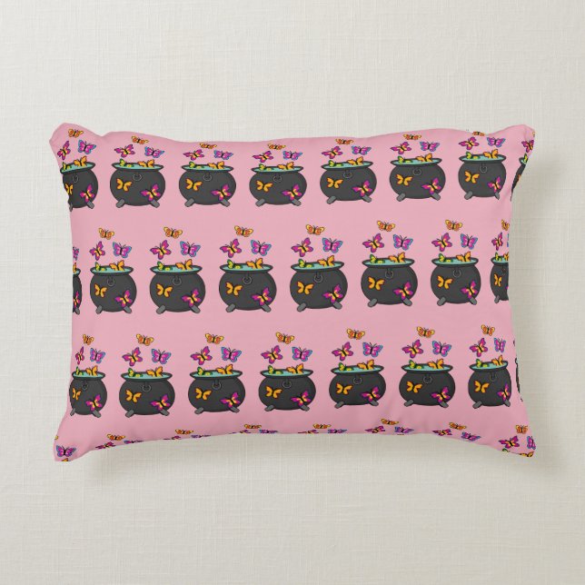 Cojín Decorativo Mariposas mágicas de un Cauldron (Anverso)