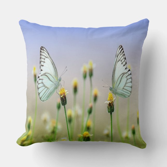 Cojín Decorativo Mariposas Mirrored Springtime (Anverso)