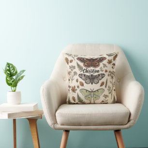 Cojín Decorativo Mariposas Místicas Boho Hippie Brujas