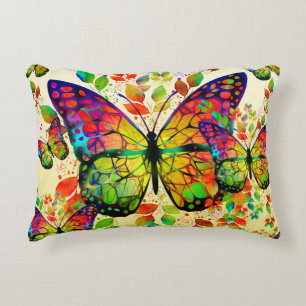 COJÍN DECORATIVO MARIPOSAS PRIMAVERALES NATURALEZA COLORIDA