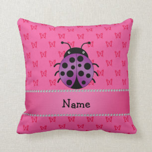 Cojín Decorativo Mariposas púrpuras conocidas personalizadas del