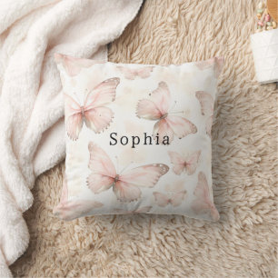 Cojín Decorativo Mariposas Rosadas Hermosas