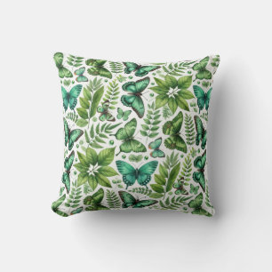 Cojín Decorativo Mariposas Verde-Azuladas