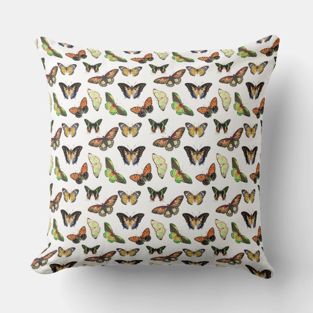 Cojín Decorativo Mariposas Vintage (Anverso)