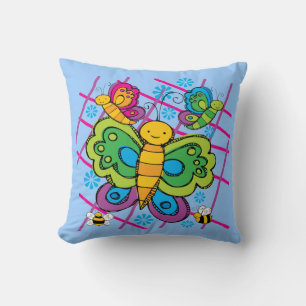 Cojín Decorativo Mariposas y abejas Pillow