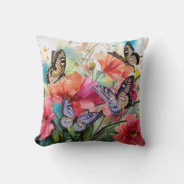 Cojín Decorativo Mariposas y flores