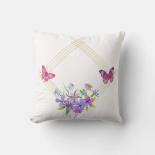 Cojín Decorativo Mariposas y flores