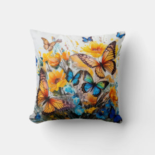 Cojín Decorativo Mariposas y flores