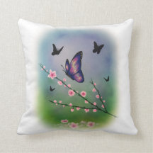 "Mariposas y flores de cerezo"