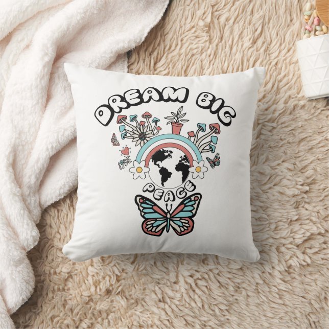 Cojín Decorativo Mariposas y hongos Sueño Gran inspo positivo (Manta)