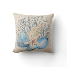 Marismas azules beige estelar de pez coral conchas