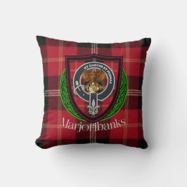 Cojín Decorativo Marjoribanks Scottish Clan Tartan & Escudo