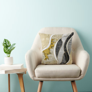 Cojín Decorativo Mármol Ágata Oro Glam 7