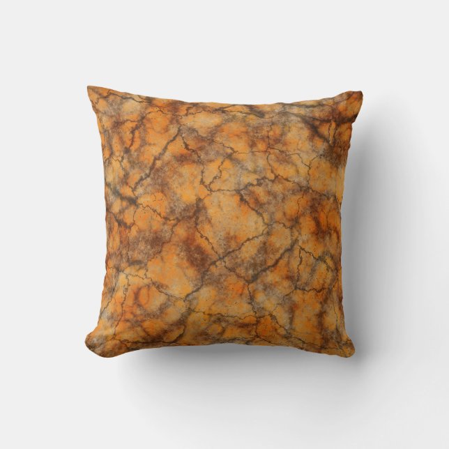 Cojín Decorativo Mármol anaranjado (Anverso)