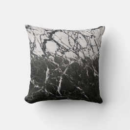 Cojín Decorativo Mármol Blanco y Negro Moderno Glamour Tendencia