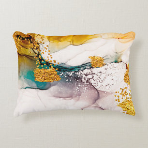 Cojín Decorativo Mármol de lujo con oro purpurina