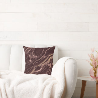 Cojín Decorativo Mármol de Piedra Borgoña Look Contemporáneo Elegan