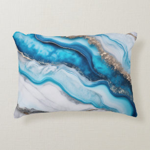 Cojín Decorativo Mármol del Río Azul