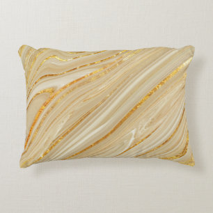 Cojín Decorativo Mármol dorado: fondo de textura de lujo.
