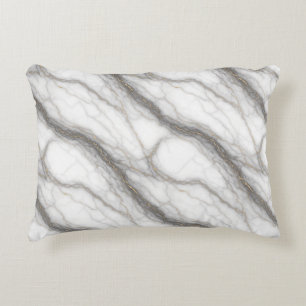 Cojín Decorativo ✨ Mármol gris blanco estilo moderno elegante ✨