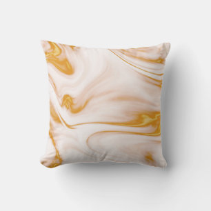 Cojín Decorativo Mármol Gris Y Blanco Dorado