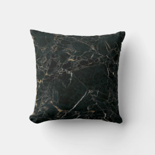 Cojín Decorativo Mármol negro elegante: fondo texturado