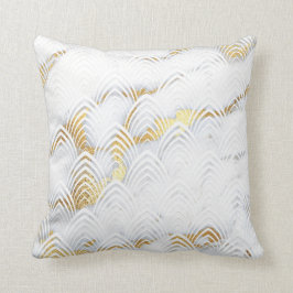 Cojín Decorativo Mármol Purpurina de oro gris blanco de cobre Art D