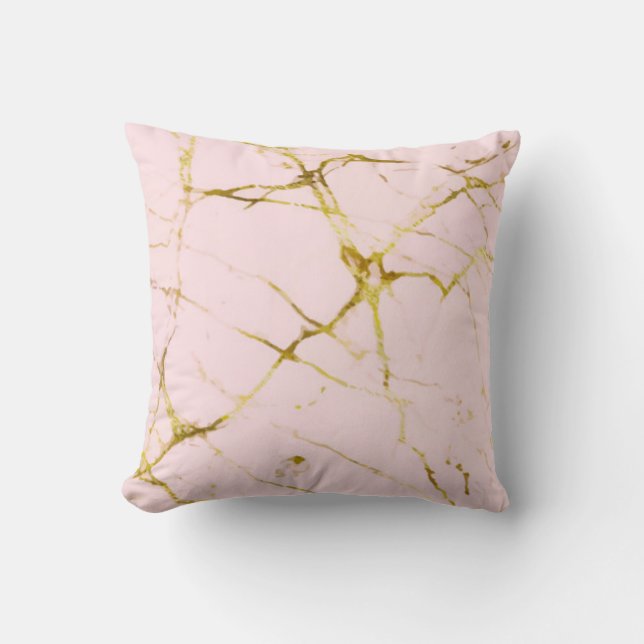 Cojín Decorativo Mármol Rosa (Anverso)