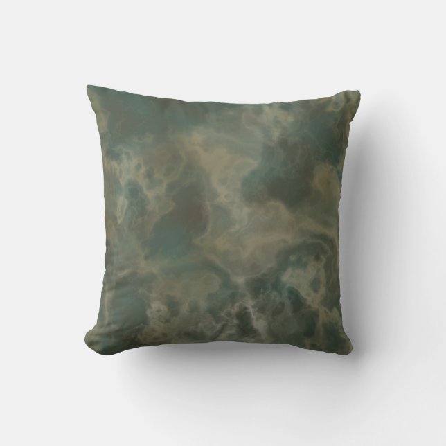 Cojín Decorativo mármol verde (Anverso)
