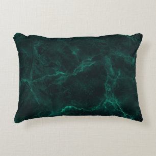 Cojín Decorativo Mármol verde oscuro, textura perfecta.
